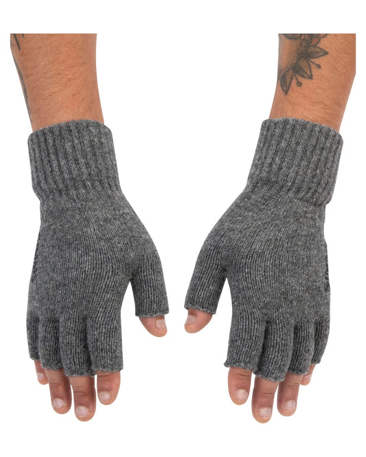 Simms Wool Half Finger Gloves Top Side