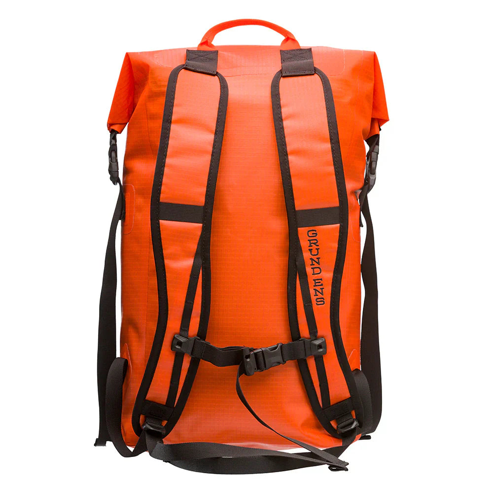 Grundens Bootlegger Roll Top Backpack 30L - Red Orange