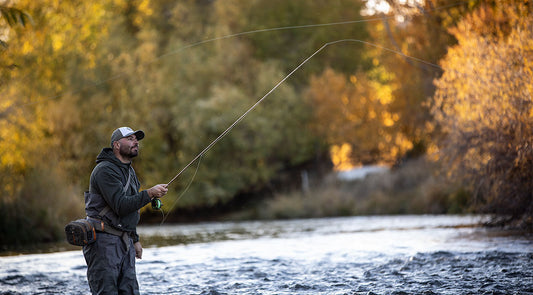 R.L. Winston Bamboo fly rod being cast on the river