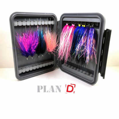Plan D fly boxes for trout, steelhead, streamers, tube flies, and organized fly storage