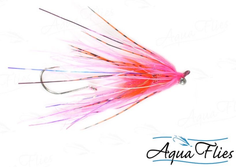 Aqua Flies Stu's Ostrich Mini Intruder Pink