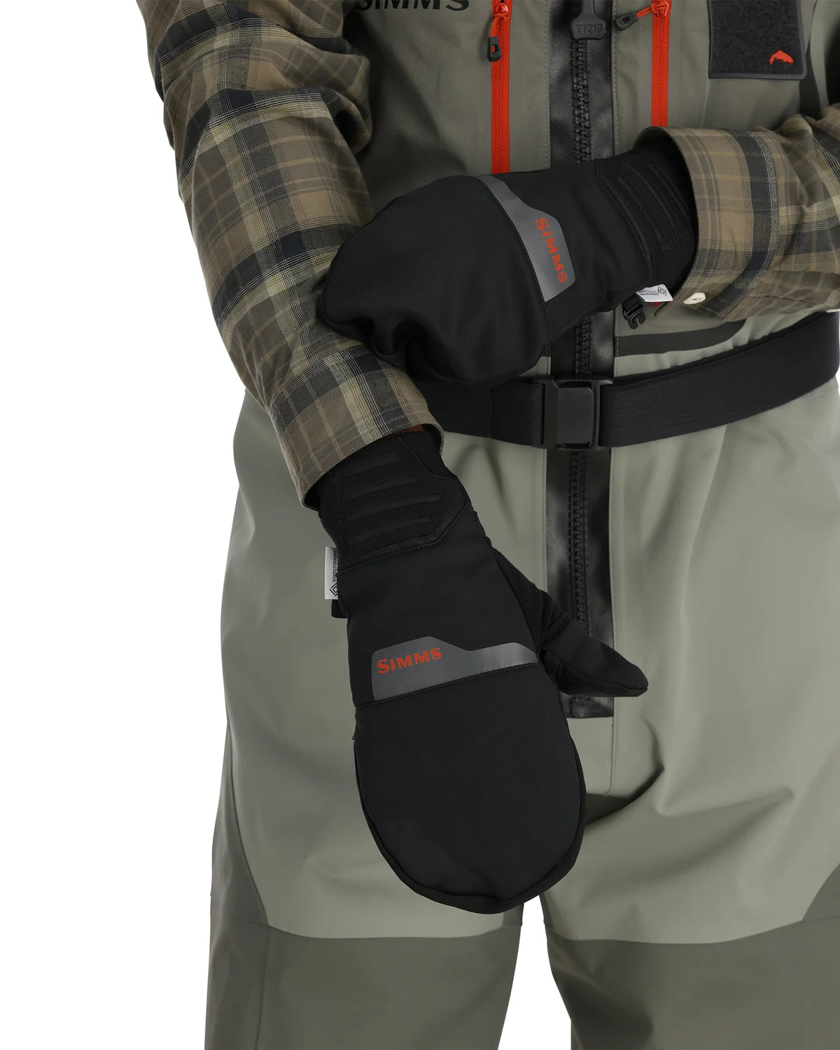 Simms WindStopper Foldover Fishing Mitt - Black