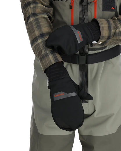 Simms WindStopper Foldover Fishing Mitt - Black