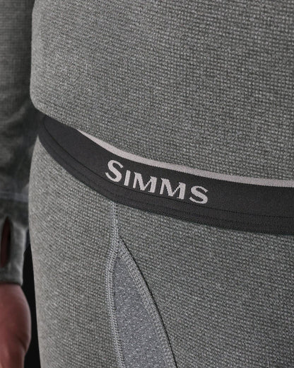 Simms M's Strata 160 Baselayer Bottom Dark Grey Heather Waistband