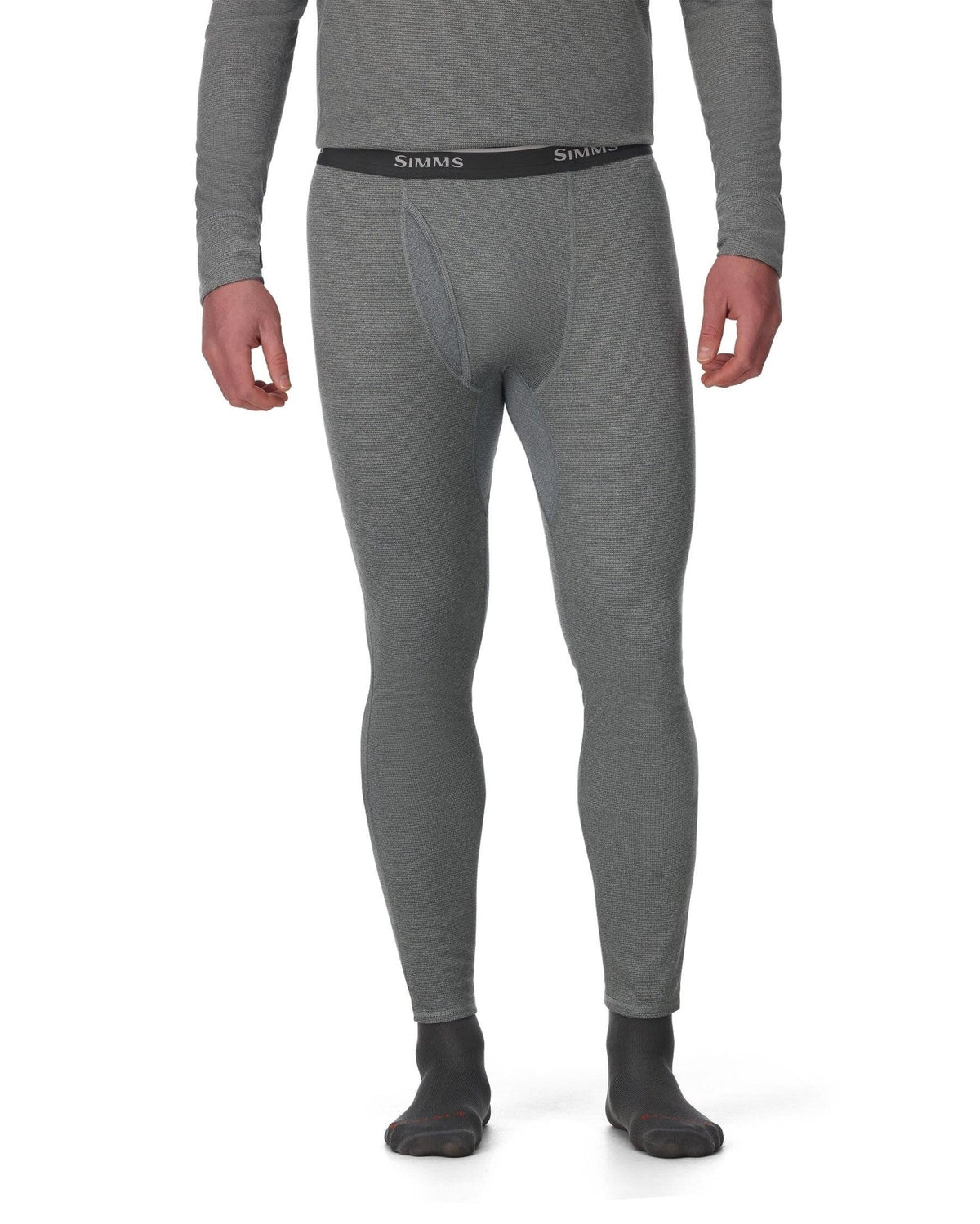 Simms M's Stata 160 Baselayer Bottom Dark Grey Heather Front