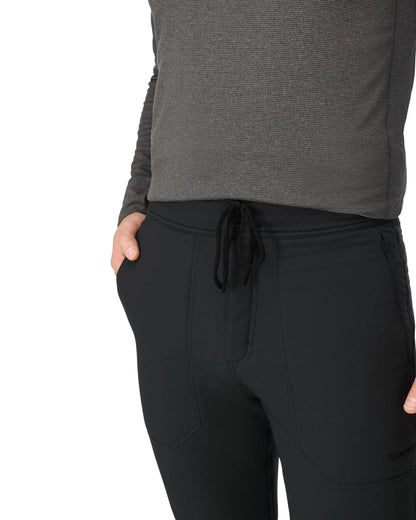 Simms M's Strata 330 Midlayer Bottom Black Drawstring
