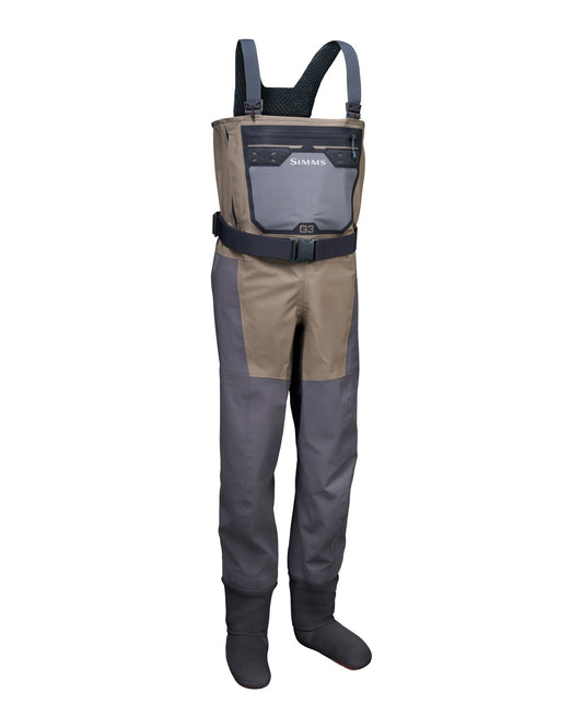 Simms G3 Pro Guide Stockingfoot Waders Dark Elkhorn - angled front