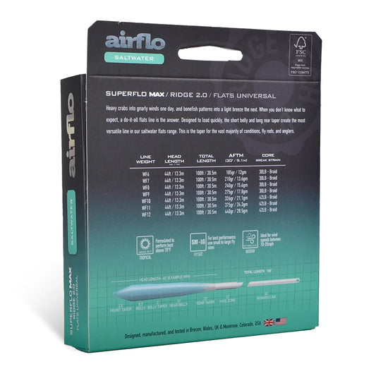 Airflo Superflo Max Ridge 2.0 SW Flats Universal Taper Fly Lines