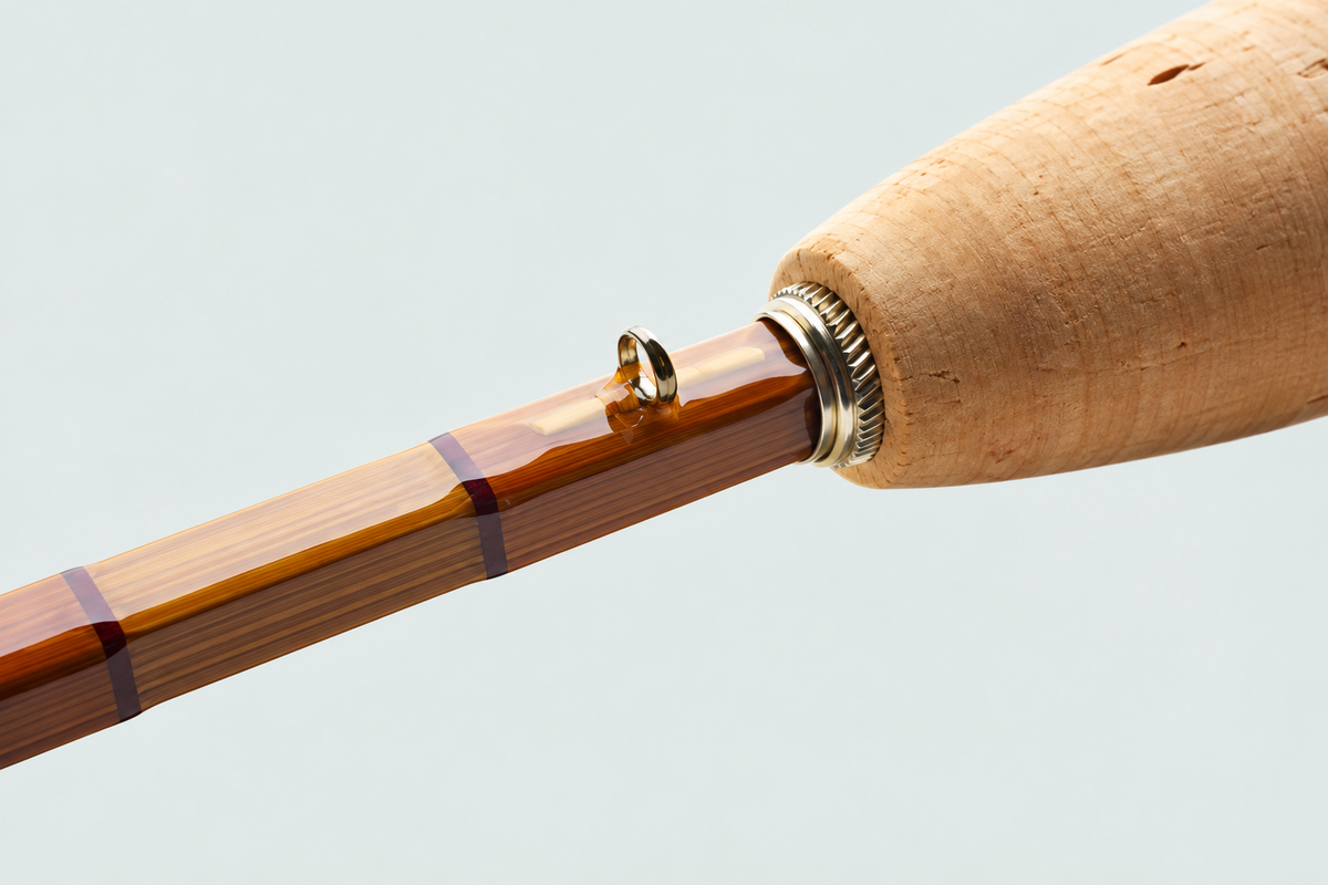 R.L. Winston Bamboo fly rod six-strip bamboo blank detail