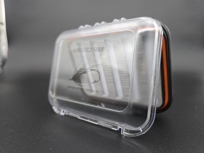 GFS Logo Fly Box - Medium Double Sided Waterproof w/ Slotted Foam