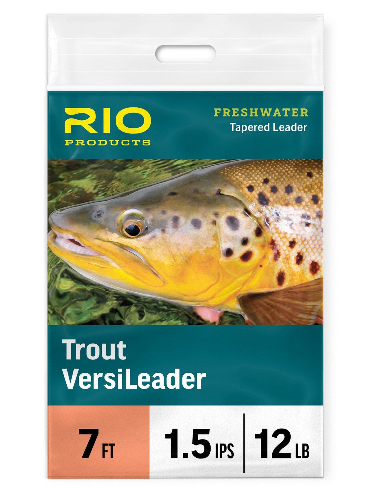 RIO Trout VersiLeader 7 ft sink-rate leader for trout fly lines