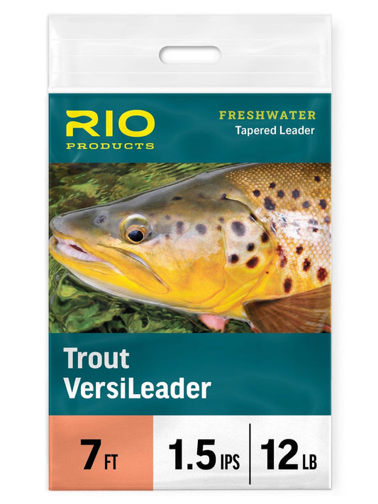 RIO Trout VersiLeader 7 ft sink-rate leader for trout fly lines