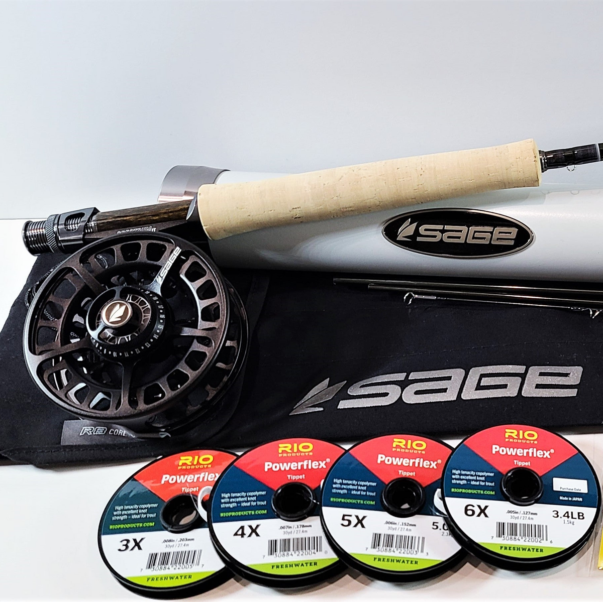 Sage Trout Fly Rod Outfit with Sage Reel and RIO tippet