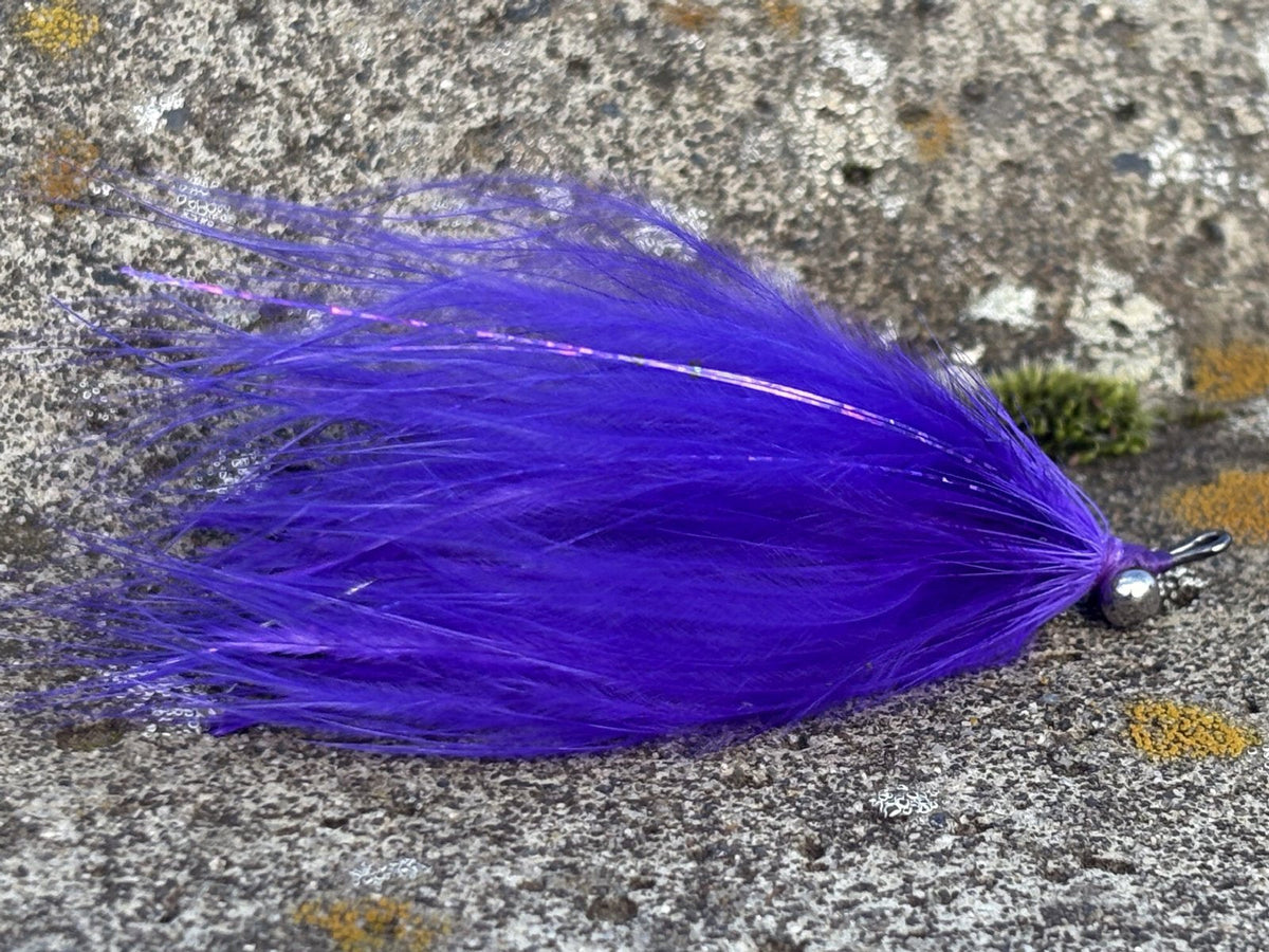 Solitude Fly Reverse Marabou - Purple steelhead fly