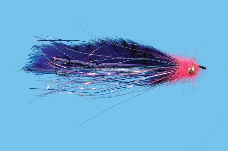 Solitude Fly Loop ES Leech - Purple steelhead fly