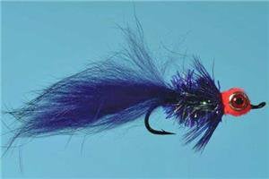 Solitude Fly Starlight Leech - Purple steelhead fly