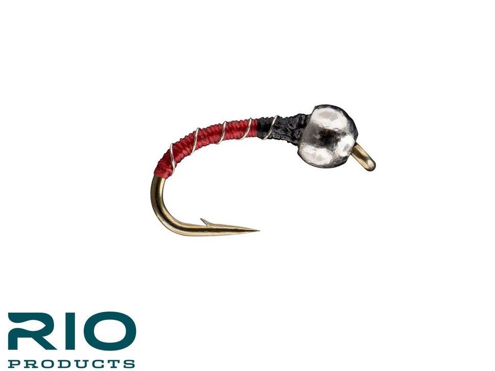 Tungsten Zebra Midge - Red/Black