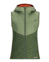 Simms Women's Fall Run Hybrid Hooded Vest - Size Small - Dark Clover/Riffle Green - CLOSEOUT